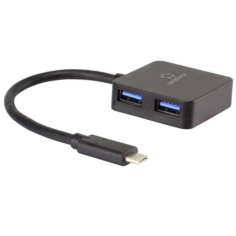 Foto van Renkforce 4 poorten usb 3.2 gen 1-hub zwart