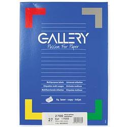 Foto van Gallery witte etiketten ft 70 x 32 mm (b x h), rechte hoeken, doos van 2.700 etiketten