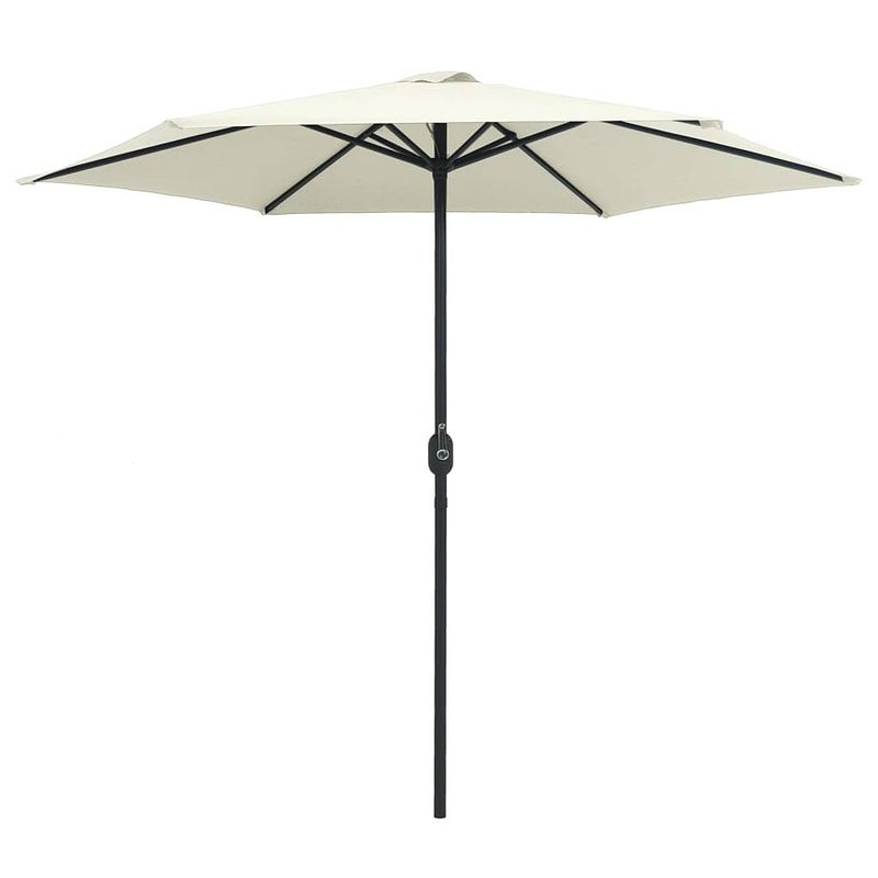 Foto van The living store parasol the living store tuinparasol - 270 x 246 cm - zandwit - polyester - aluminium