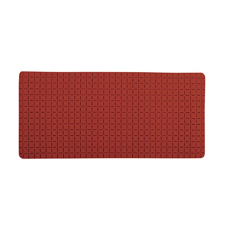 Foto van Msv douche/bad anti-slip mat badkamer - rubber - terracotta -a 76 x 36 cm - badmatjes