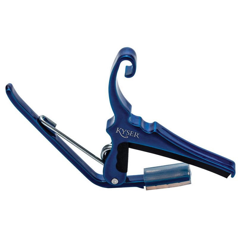 Foto van Kyser quick-change acoustic blue capo voor westerngitaar