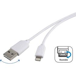 Foto van Renkforce apple ipad/iphone/ipod aansluitkabel [1x usb-a 2.0 stekker - 1x apple dock-stekker lightning] 1.00 m wit