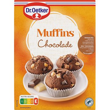 Foto van Dr. oetker muffins chocolade bakmix 345g bij jumbo