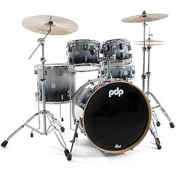 Foto van Pdp drums pd808468 concept maple silver to black fade 5d. drumstel