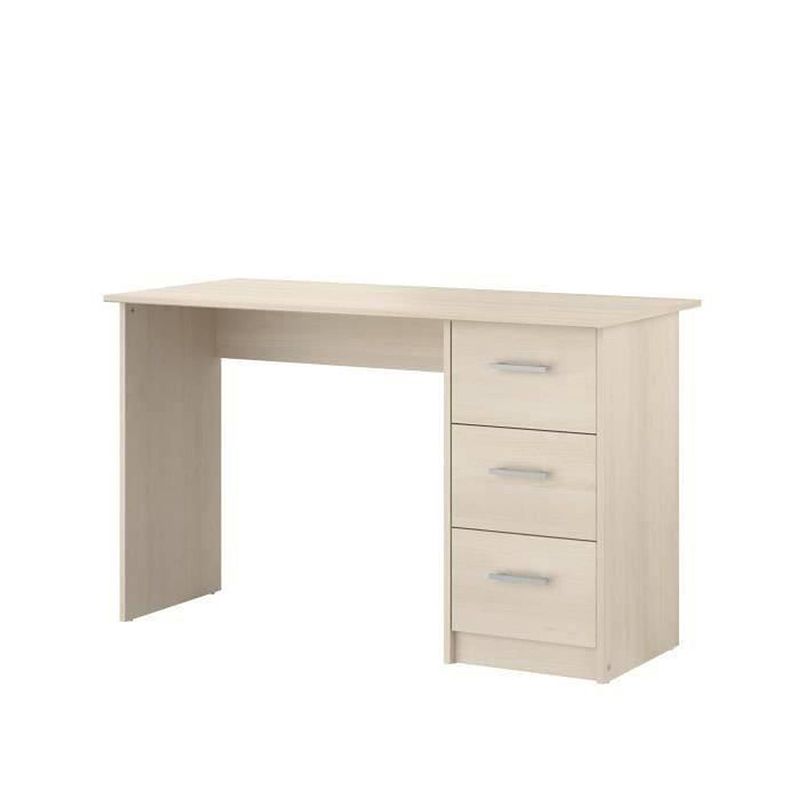 Foto van Essentielle bureau met 3 lades - licht acacia decor - l 121,2 x d 74,3 x h 55 cm