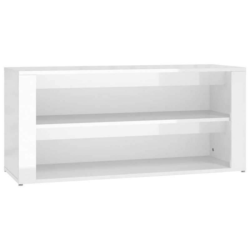 Foto van The living store schoenenrek - 100 x 35 x 45 cm - bewerkt hout