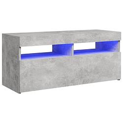 Foto van Vidaxl tv-meubel met led-verlichting 90x35x40 cm betongrijs