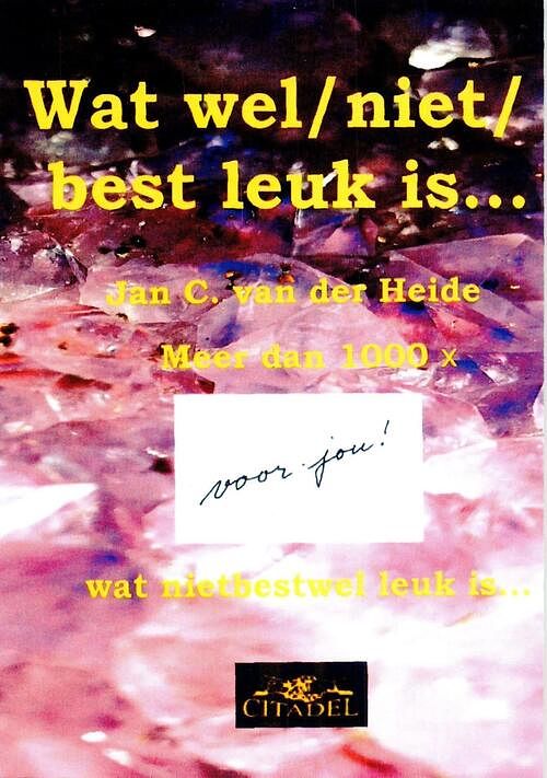 Foto van Wat wel/ niet/ best leuk is... - jan c. van der heide - ebook (9789065861009)