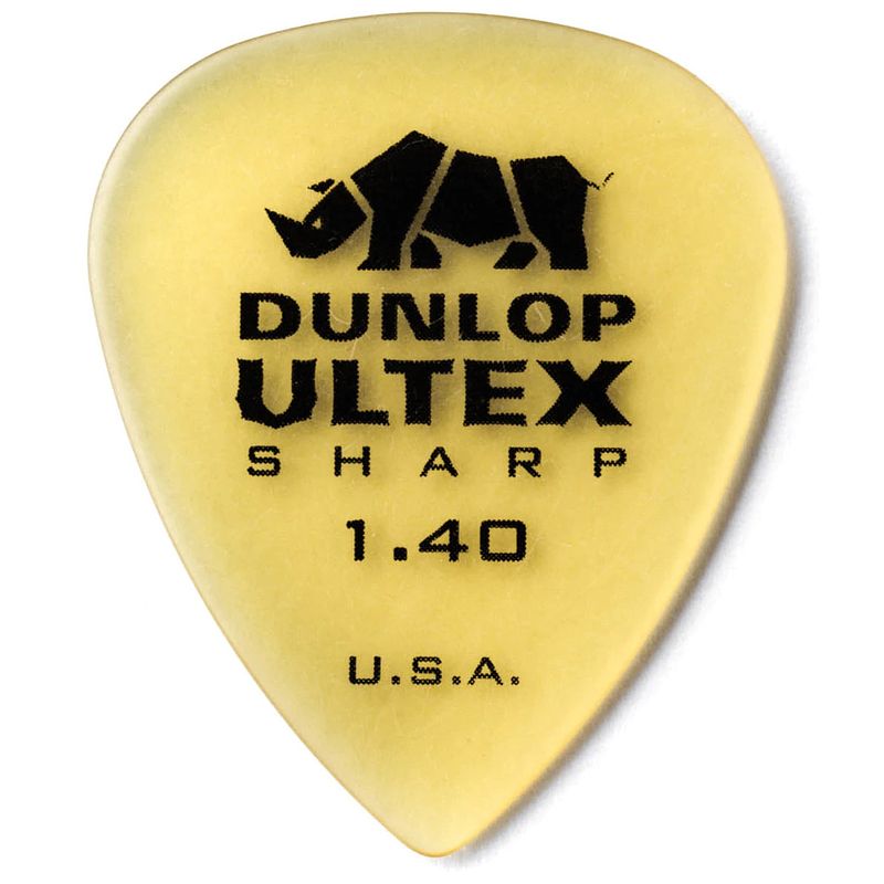 Foto van Dunlop 433p140 ultex sharp pick 1.40 mm plectrumset (6 stuks)