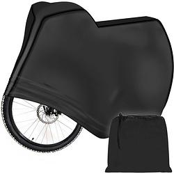 Foto van Malatec waterdichte fietshoes met opbergzak zwart - ook geschikt voor scooters en elektrische fietsen