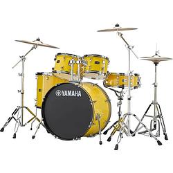 Foto van Yamaha rdp2f5 rydeen mellow yellow drumstel met paiste bekkens
