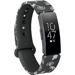 Foto van Smartphoneclip - bandje silver flowers - voor fitbit inspire (hr,2)