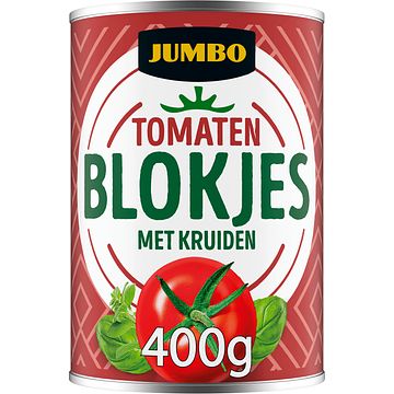 Foto van Jumbo tomatenblokjes met kruiden 400g