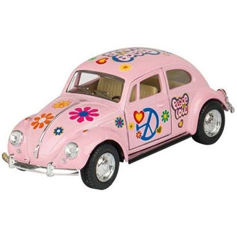 Foto van Goki volkswagen classic beetle (1967) 13 cm roze