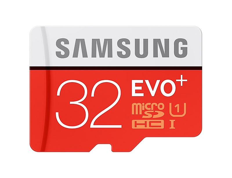 Foto van Samsung evo plus microsd card 32gb micro sd-kaart rood