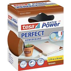 Foto van Tesa perfect 56343-00041-03 textieltape tesa extra power bruin (l x b) 2.75 m x 38 mm 1 stuk(s)