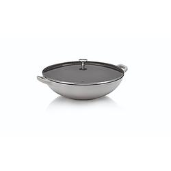 Foto van Kela - wokpan, gietijzer, grijs, 36 cm - kela calido