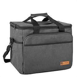 Foto van Fordig koeltas xl (30 liter) - opvouwbaar koel tas met easy-acces flap - picknick cool bag - coolerbag - zwart