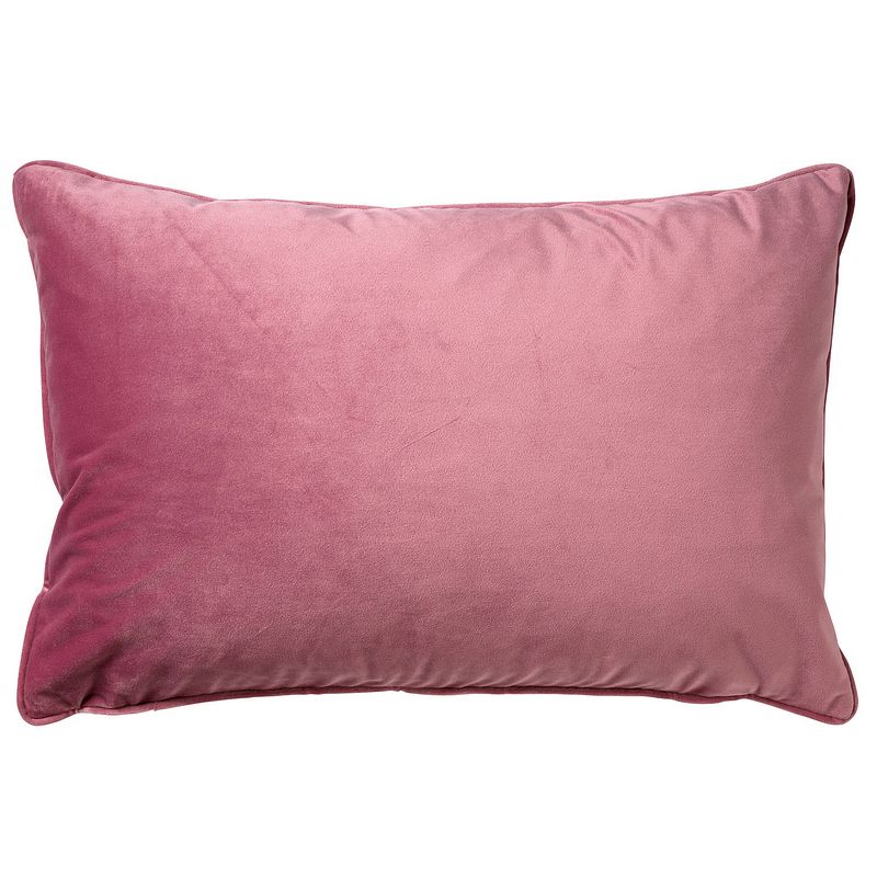 Foto van Dutch decor finn - sierkussen velvet heather rose 40x60 cm - roze - rood