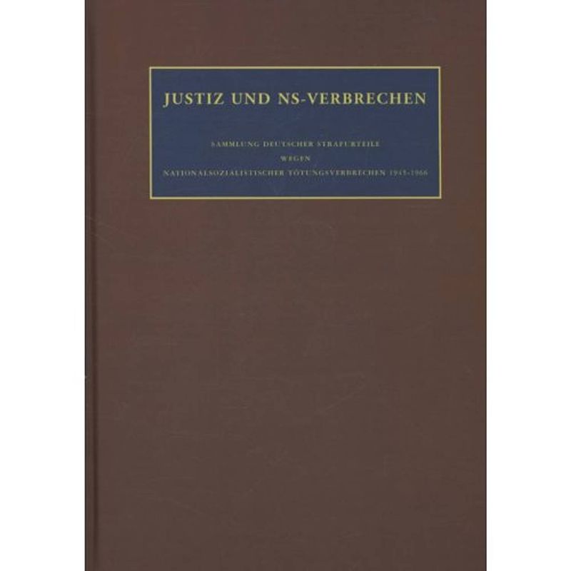 Foto van Justiz und ns-verbrechen / band 22 - justiz und