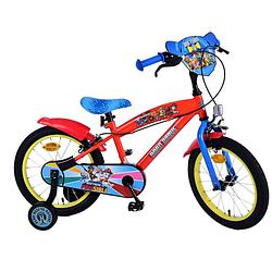 Foto van Paw patrol kinderfiets - jongens - 16 inch - rood - twee handremmen