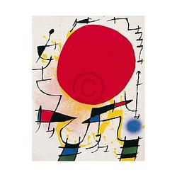 Foto van Joan miro - le soleil rouge kunstdruk 40x50cm