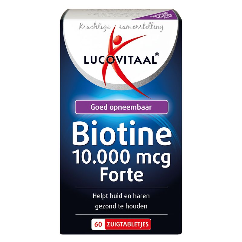 Foto van Lucovitaal biotine 10.000 mcg forte zuigtabletten