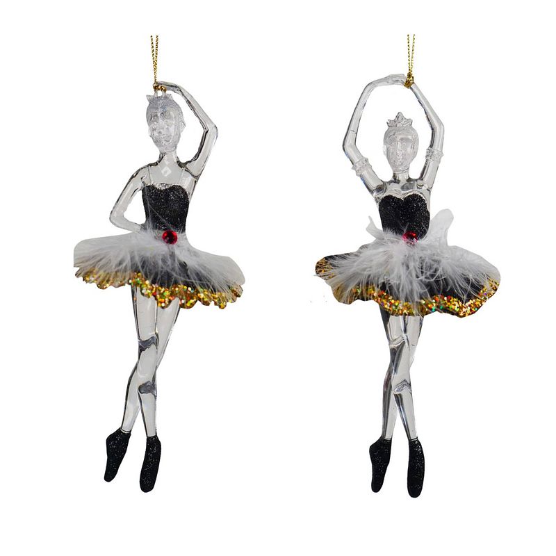 Foto van Kurt s. adler - ornament acryl ballerina l14cm