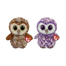 Foto van Ty - knuffel - beanie buddy - percy owl & moonlight owl