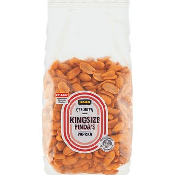 Foto van Jumbo gezouten kingsize pinda'ss paprika 350g aanbieding bij jumbo | cup a 110250 gram