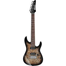 Foto van Ibanez premium az427p1pb charcoal black burst 7-snarige elektrische gitaar met gigbag