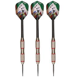 Foto van 1x set van 3 dartpijlen blackjack brass red 25 grams - dartpijlen