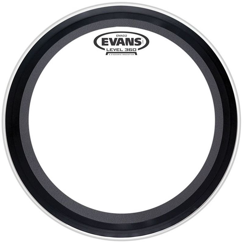 Foto van Evans bd18emad2 emad2 clear 18 inch bassdrumvel