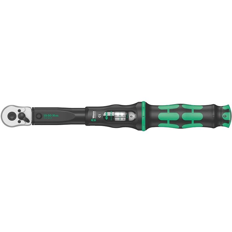 Foto van Wera click-torque c 1 05075620001 momentsleutel met omschakelbare ratel 1/2 (12.5 mm) 10 - 50 nm