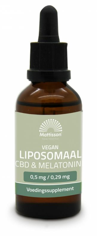 Foto van Mattisson healthstyle vegan liposomaal cbd & melatonine