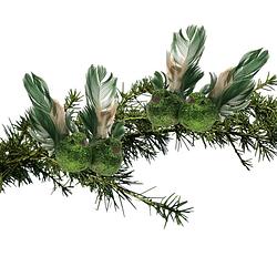 Foto van 4x stuks decoratie vogels op clip glitter groen 11 cm - kersthangers