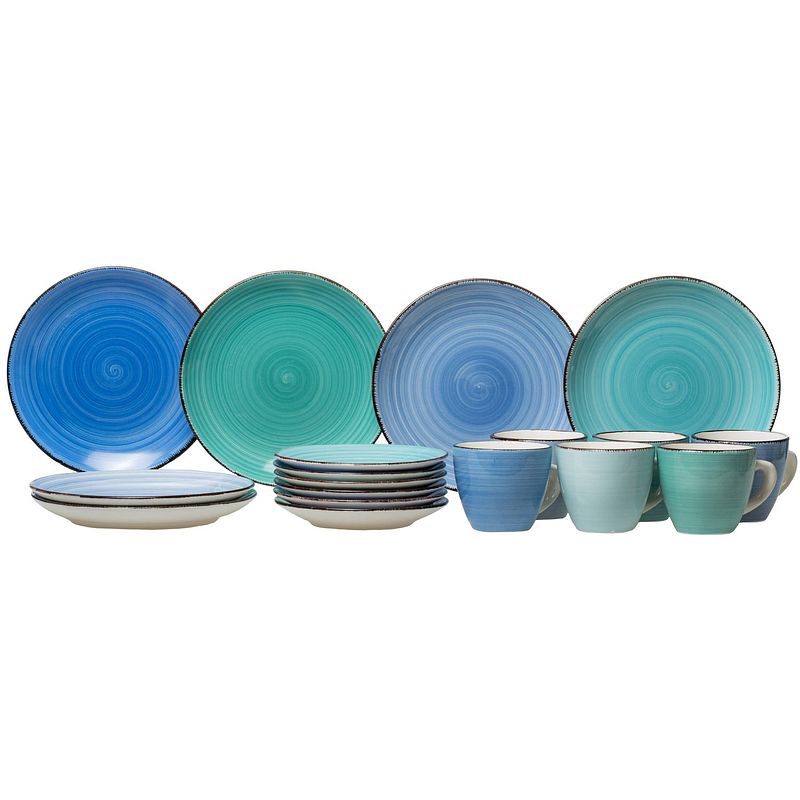 Foto van Studio tavola koffieset ocean blue 18-delig