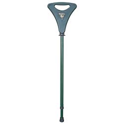 Foto van Classic canes wandelstok met zitje - walker - groen - verstelbaar - zithoogte 78 - 85 cm - loop hoogte 87 - 95 cm
