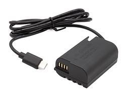 Foto van Chilipower dr-blk22 dummy accu usb-c adapterset voor panasonic, accutype dmw-blk22