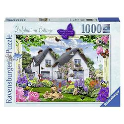Foto van Ravensburger puzzel delphinium cottage - 1000 stukjes