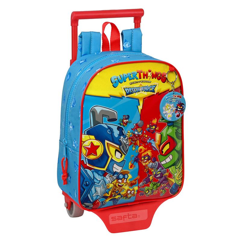 Foto van Schoolrugzak met wielen superthings rescue force blauw 22 x 27 x 10 cm