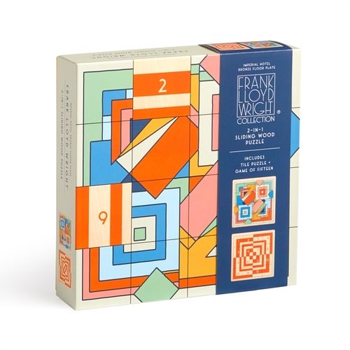 Foto van Frank lloyd wright imperial hotel 2-in-1 sliding wood puzzle - puzzel;puzzel (9780735378797)