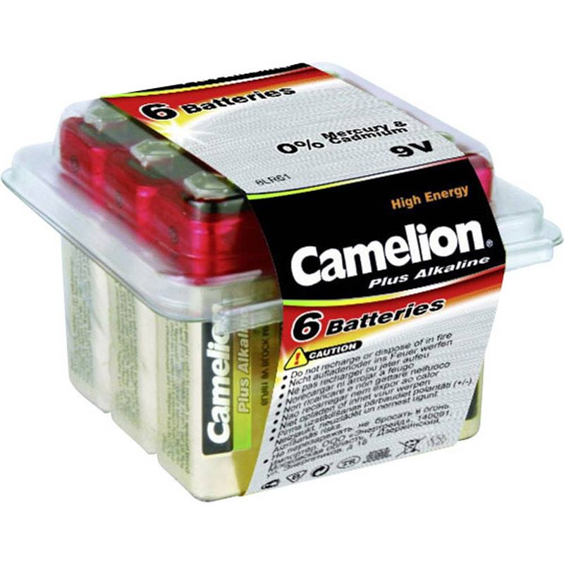 Foto van Camelion 6lr61 9v batterij (blok) alkaline 700 mah 9 v 6 stuk(s)