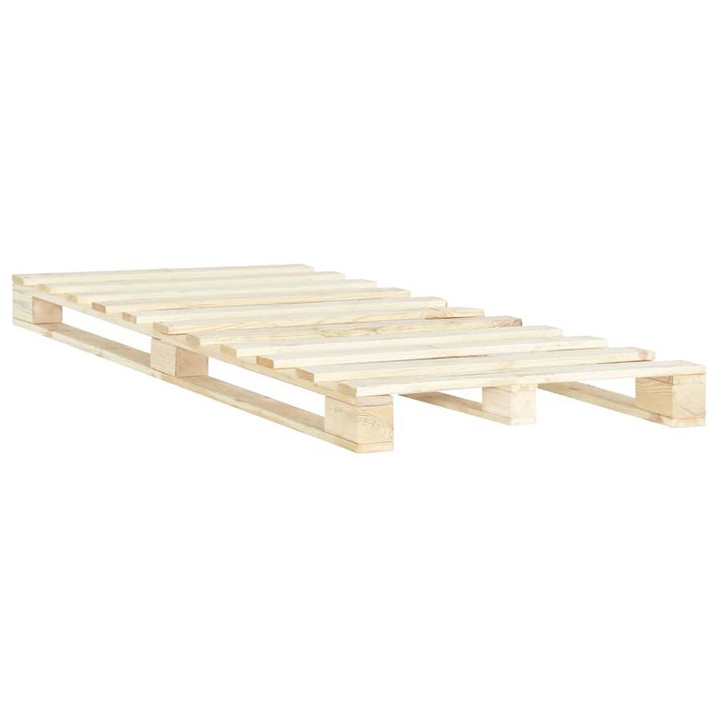 Foto van The living store pallet bedframe - massief grenenhout - 200 x 120 x 14 cm - naturel