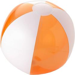 Foto van Opblaasbare strandballen oranje/wit 30 cm - strandballen