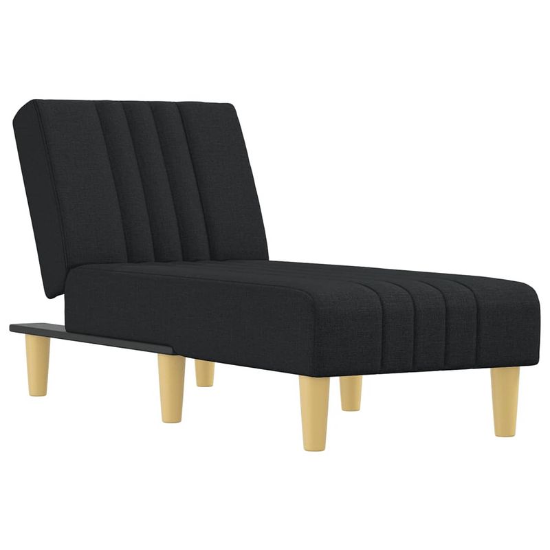 Foto van The living store verstelbare chaise longue - zwart - 55 x 140 x 70 cm - multifunctioneel