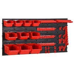 Foto van Vidaxl 35-delige sorteersysteemset 77x39 cm polypropeen rood en zwart