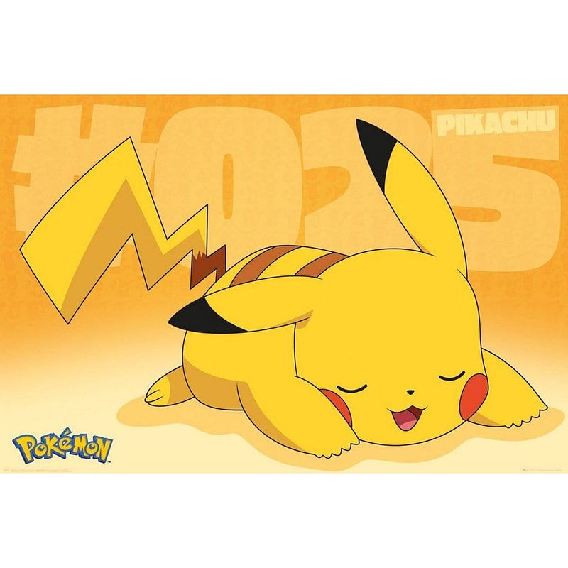 Foto van Gbeye pokemon pikachu asleep poster 91,5x61cm