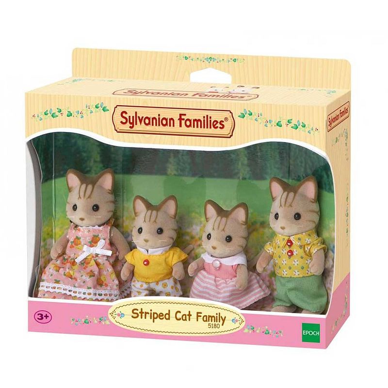 Foto van Sylvanian families familie gestreepte kat 5180