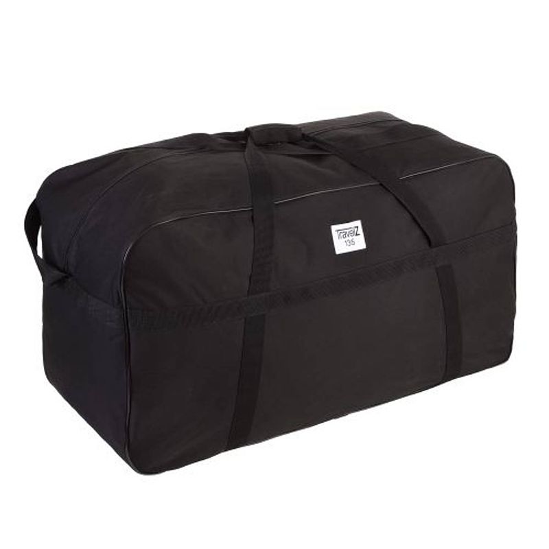 Foto van Travelz grote tas lichte xl allround sporttas 135 liter 82 x 35 x 47cm opbergtas zwart